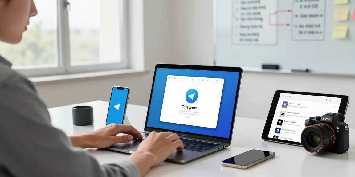 Configuring Telegram Chinese language settings in a modern workspace.